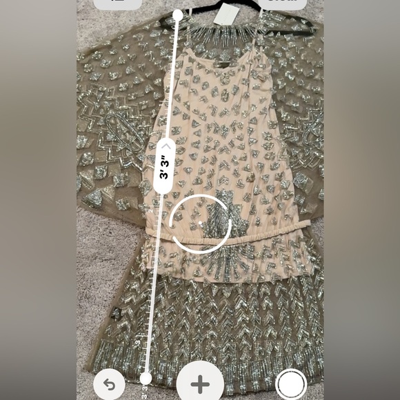 AS BY DF Embellished Gold and Silver Dress Size: Medium NWT - Picture 14 of 15
